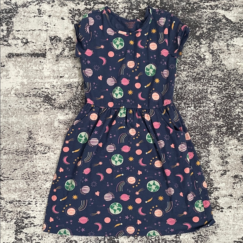 Cat & Jack Navy Cosmic Print Dress